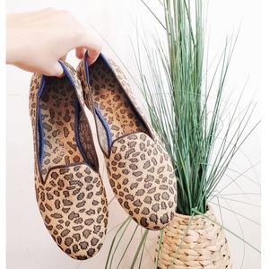 ROTHY'S size 9 Animal Leopard Print Slip On Round Toe Flats